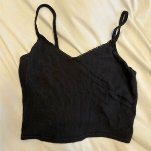 Black Cropped Tank Top